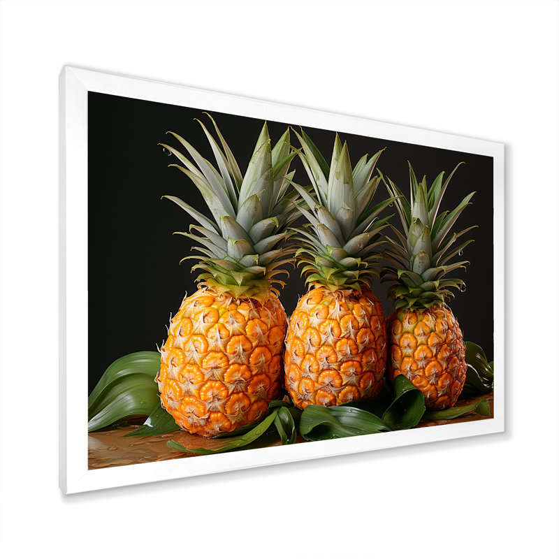 Doux ananas juteux délice, Cadre photo blanc, H 16 po x l 32 po x P 1 po