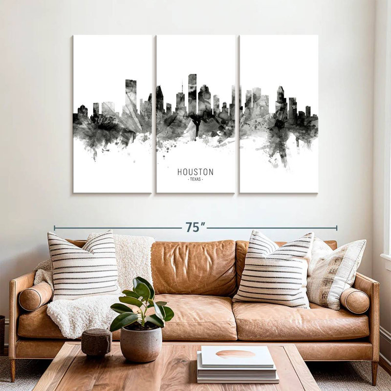Sireci Houston Texas Skyline II, 42" H x 65" W
