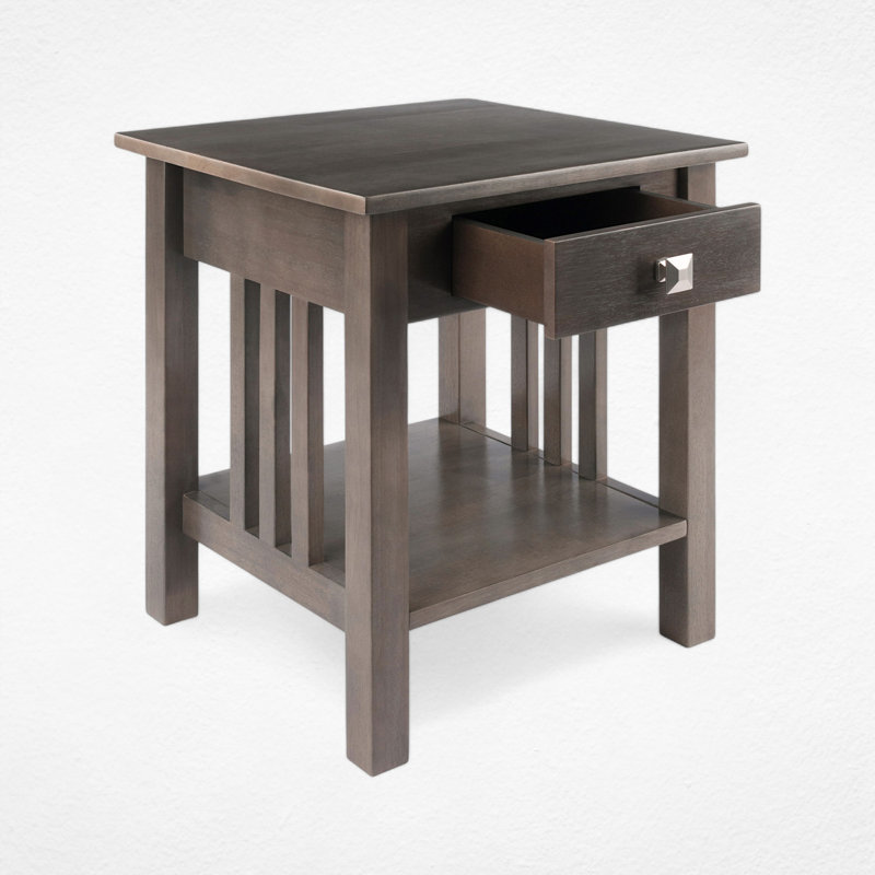 Hiles Accent Table in Oyster Gray
