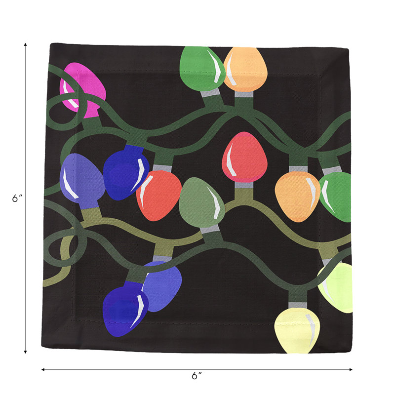 Square Napkins, Black