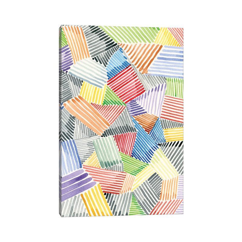 Crosshatch Quilt II by Nikki Galapon - Wrapped Canvas Print, 20.32 cm H x 30.48 cm W