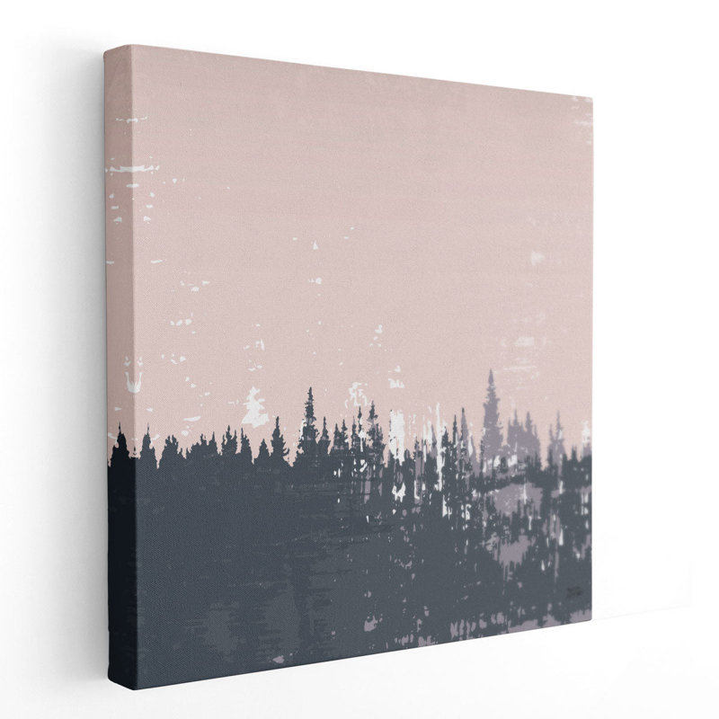 «Evening Forest I», reproduction d'art sur toile, H 40 po x l 40 po