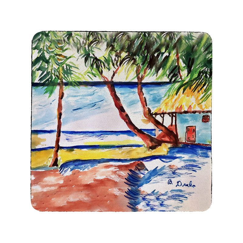 Ensemble de 4 sous-verres Palms and Cottage