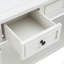 Console de style rétro classique avec trois tiroirs supérieurs et une tablette inférieure de style ouvert, facile à assembler-130150725-130150727-130150715