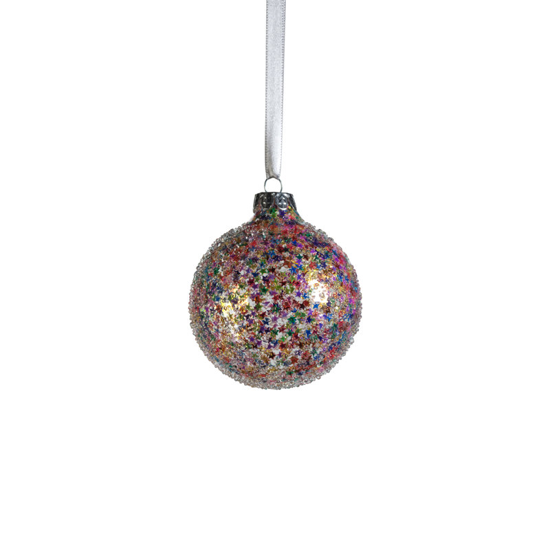Ornement boule Harlun The Holiday Aisle®, H 3,25 po x l 3,25 po x P 3,25 po, Multicolore