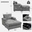 Fauteuil d'appoint surdimensionné en chenille avec repose-pieds-1159891353