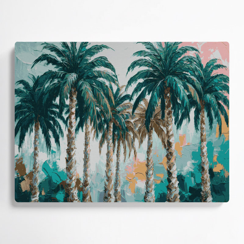 «Botanical Royal Palm», art mural en métal bleu, H 11 po x l 14 po