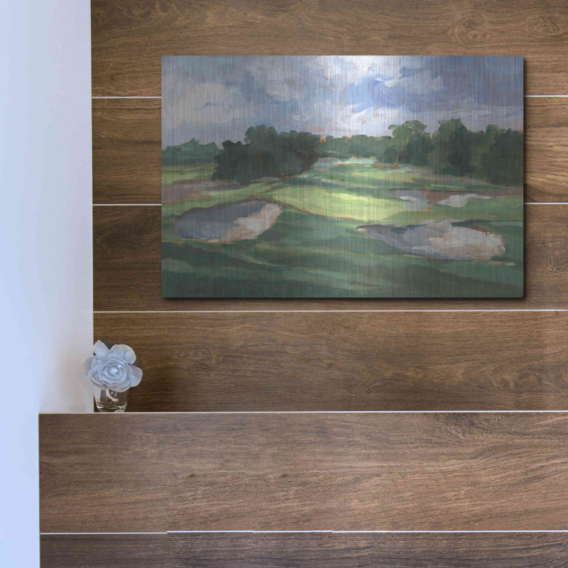 " Golf Course Study III " by Ethan Harper, 16" W x 12" H