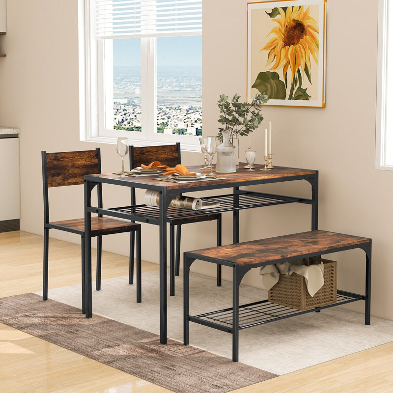 4 - Person Dining Set, Brown