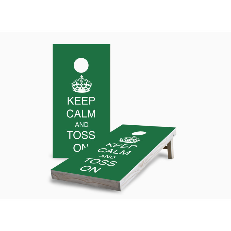Ensemble de planches Keep Calm and Toss On Corn Hole avec étui de transport