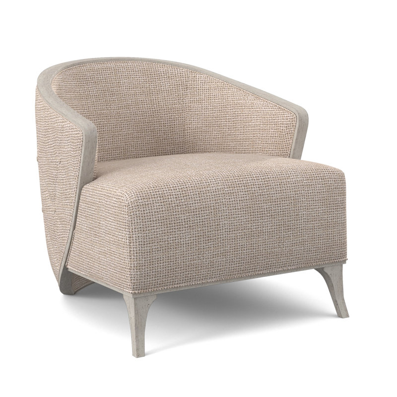 Fauteuil demi-tonneau l 30 po Peregrine, Bisque, Ivoire pétillant