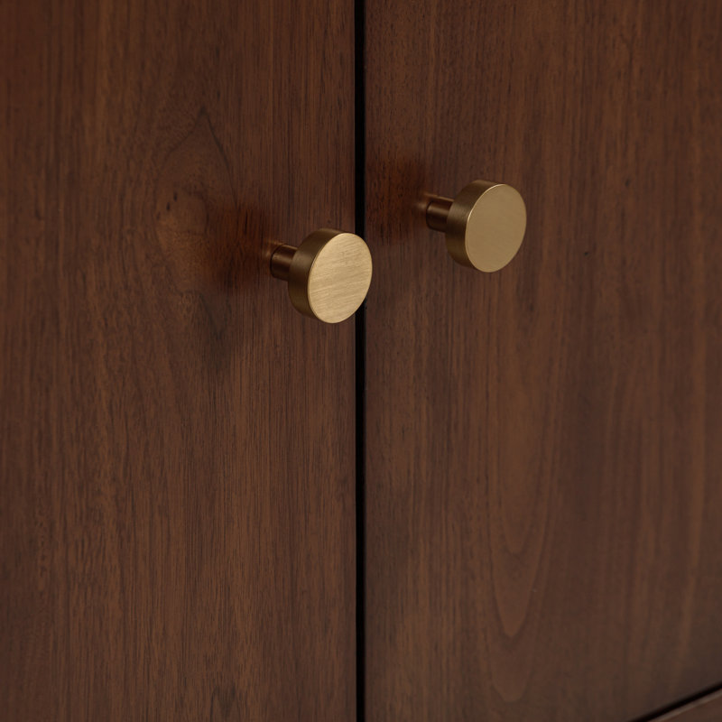 Zoe 60'' Double Bathroom Vanity Base Only in Walnut Finish