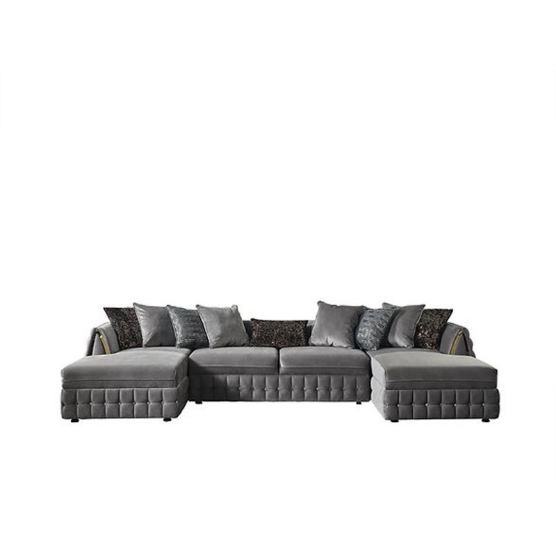 Canapé modulaire Lehar, Velours gris