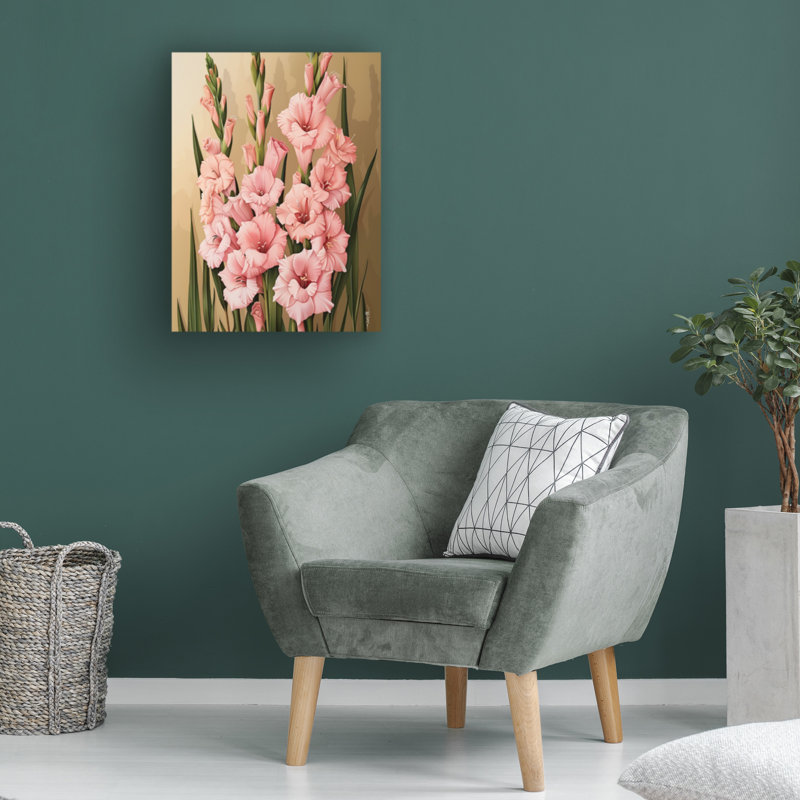 Art sur toile gladioli bolognaise, Momart, H 14 po x l 19 po