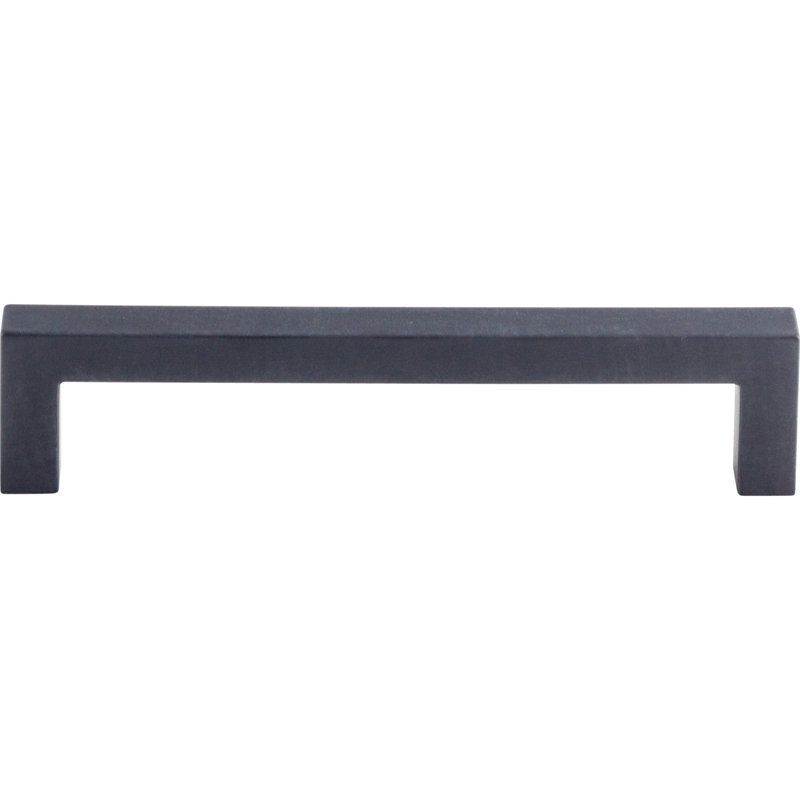 Square Bar pull, Flat Black, 5 1/16" Center to Center