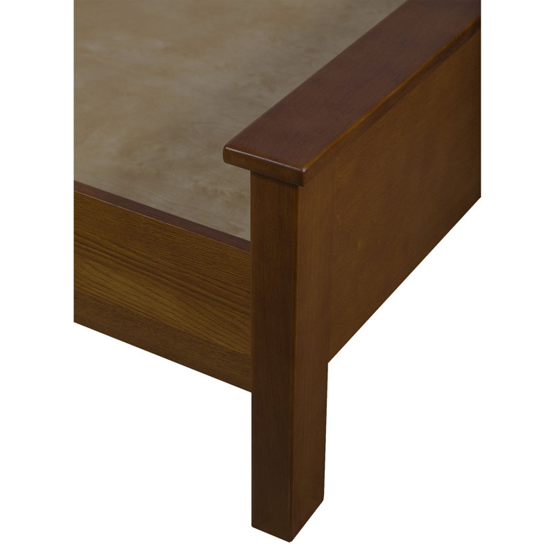 Radiah Solid Wood Platform Bed, King, Walnut