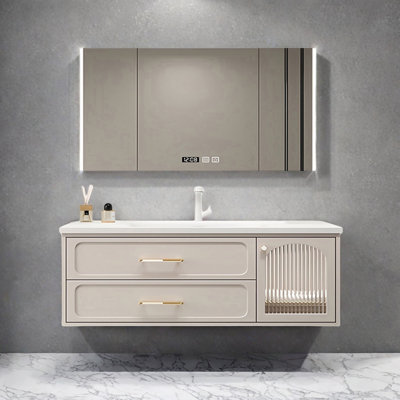 French cream style rest room bathroom cabinet