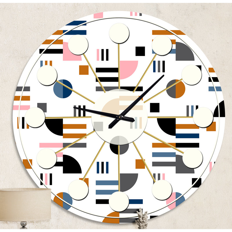 Horloge murale rétro Mid-Century, Moyenne