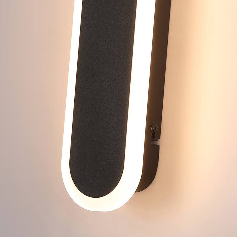 Daishia Integrated LED Outdoor Sconce, 30cm H x 8cm W x 5cm D
