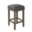 Transitional Style 3Pc Dining Table Set 1 X Table 2 X Stool Padded Seat Nailhead Trim Usb Port Wire Brushed