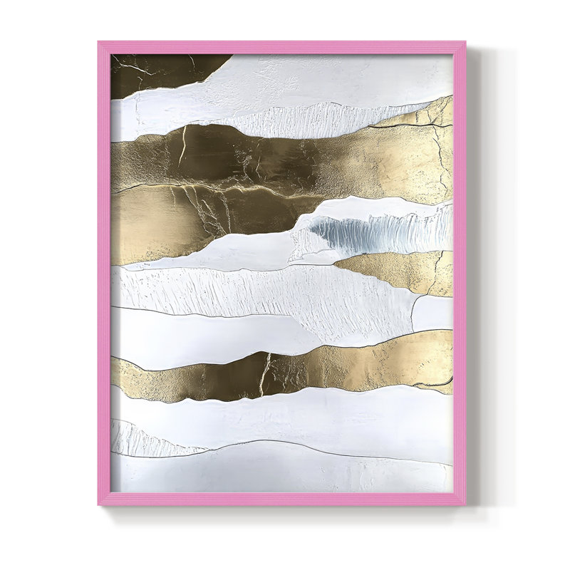 «Abstract Abstract», reproduction encadrée prête à être suspendue, Rose, H 29 po x P 23 po