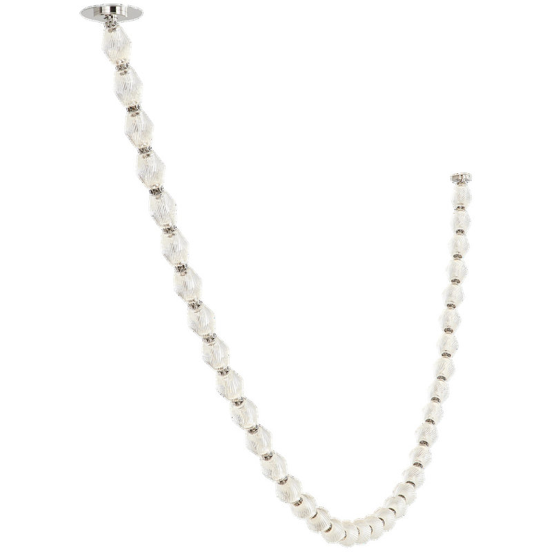 Collier LED Chandelier, Polished Nickel, 132"