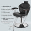 Fauteuil inclinable manuel standard en similicuir de 21 po de large Gacita