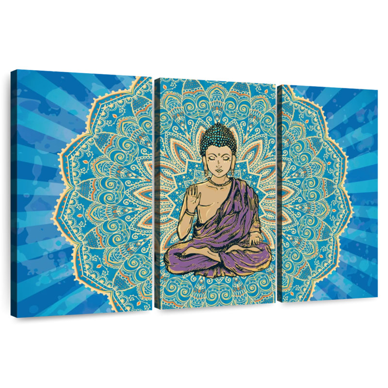 Kerrick Buddha Madhubani, 28" H x 45" W