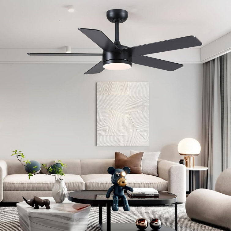 46" Modern Ceiling Fan With Lights And Remote