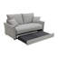 Canapé-lit modulaire en chenille gris avec rangement spacieux et coussins décoratifs