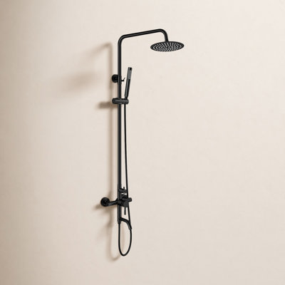 Keoni Triple Function Outdoor Shower with Single Lever Handle Stainless Steel