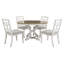 Ensemble de table de salle à manger extensible pour 4 personnes avec 4 chaises rembourrées-29702728