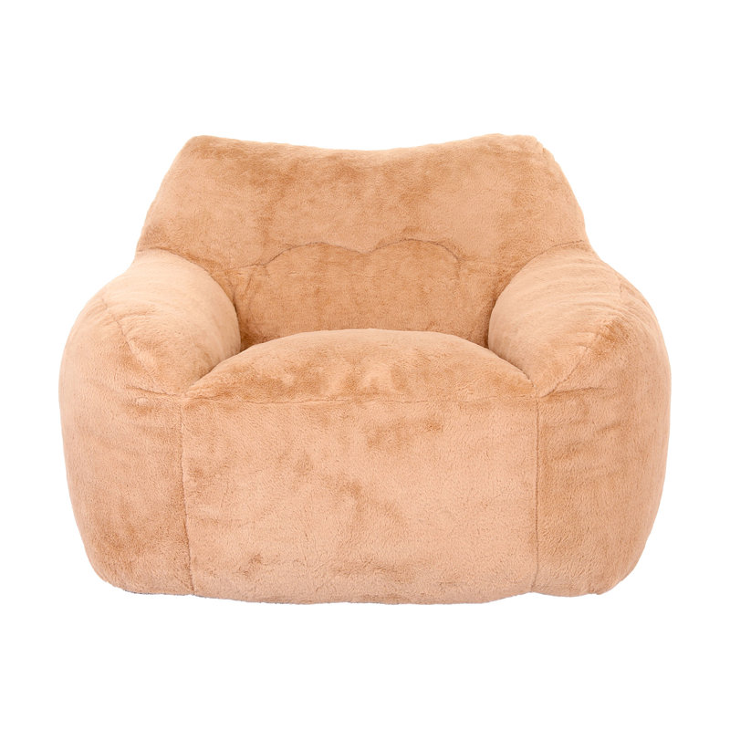 Fauteuil à billes, Fausse fourrure brune
