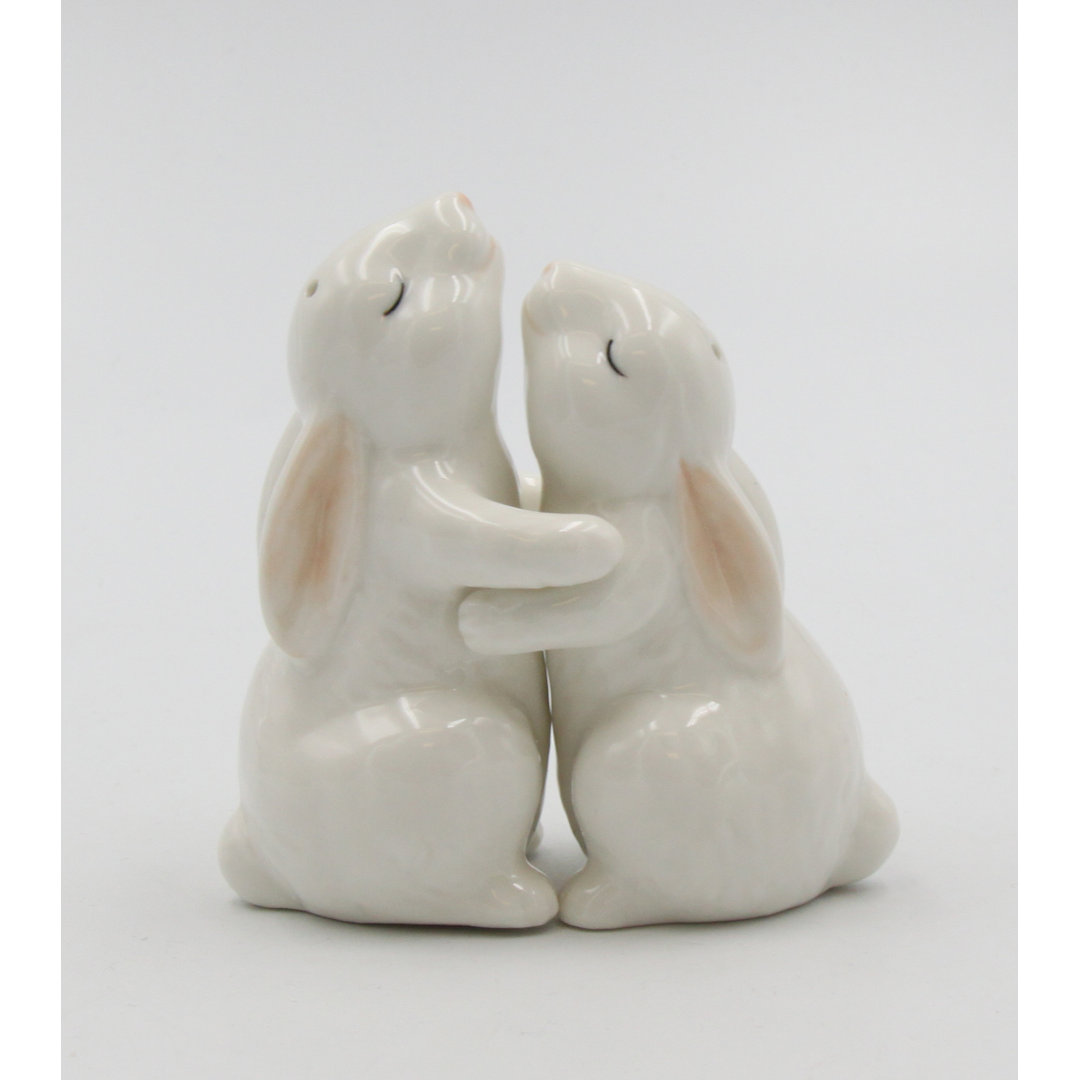 Hugging Rabbit Salt and Pepper Shaker Set Cosmos Gifts