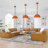 2- light 11.8inches Modern Orange Dome Single Pendant Light For Kitchen,Restaurant Room Aisle-214436363
