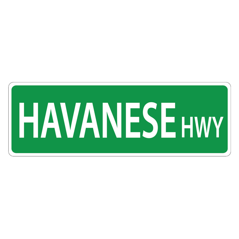 Plaque de rue suspendue havanais