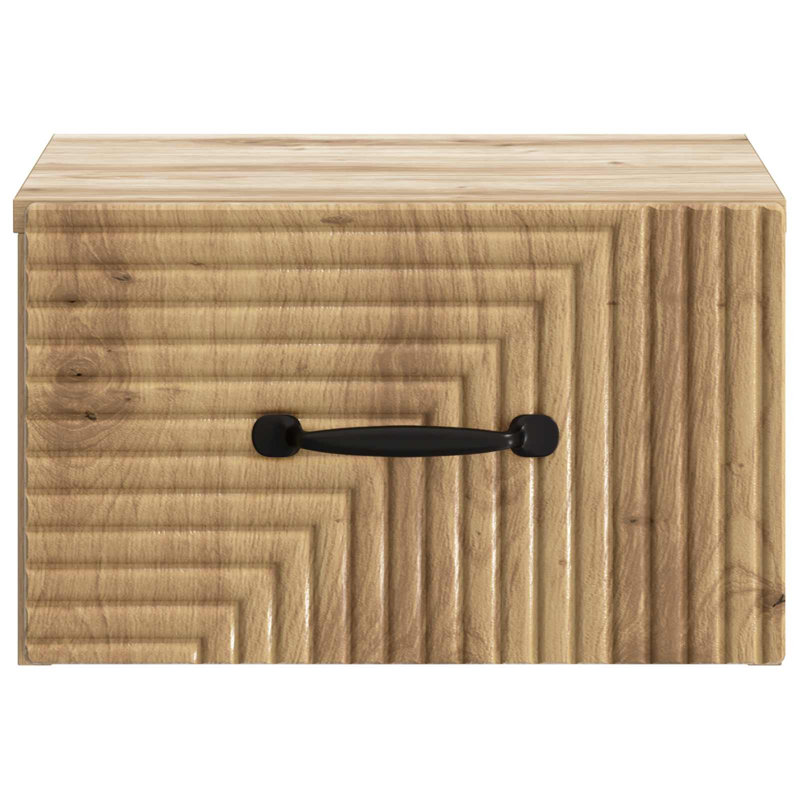 34.5cm W Manufactured Wood Bedside Table, Artisan Oak