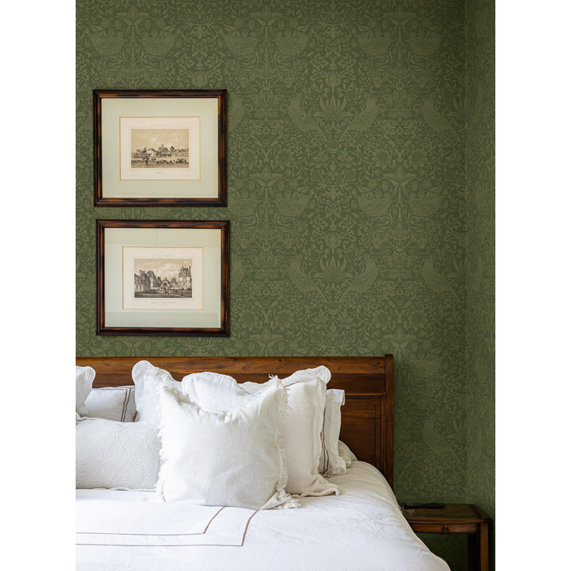 Papier peint préencollé Winston Porter Designs, Vert