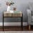 20'' Rustic Oak Grain End Table, Modern Industrial Side Table