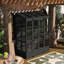 78'' Tall Walk-In Wooden Greenhouse With 4 Skylights