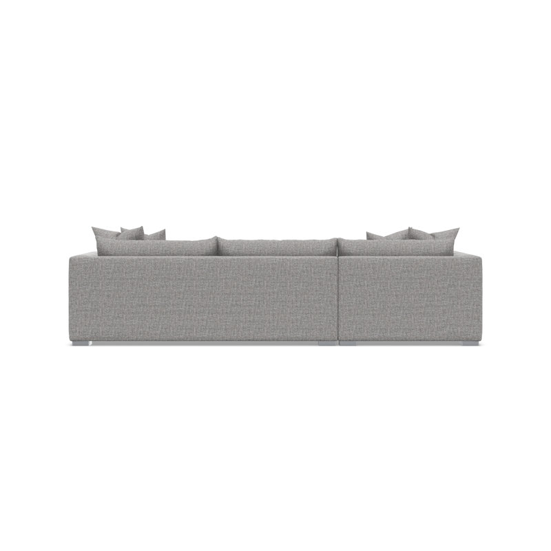 Bernhardt Helena 2-Piece Sectional, Gray Polyester