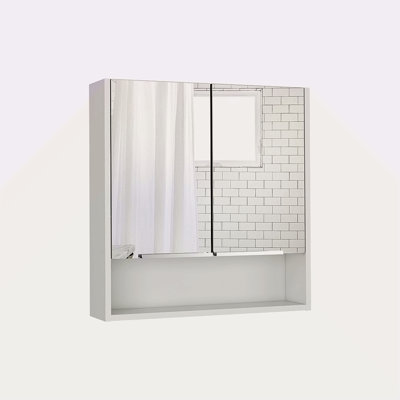 Pharmacie avec miroir Lexington, trois tablettes internes