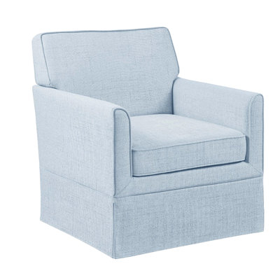 Blue Upholstered Armchair With Slipcover, Classic Design For Any Room, Solid Wood Legs, Plywood Frame, Sinuous Spring Cushion, High Foam, Removable Seat, Effortless Assembly Slipcover Accent Chair,