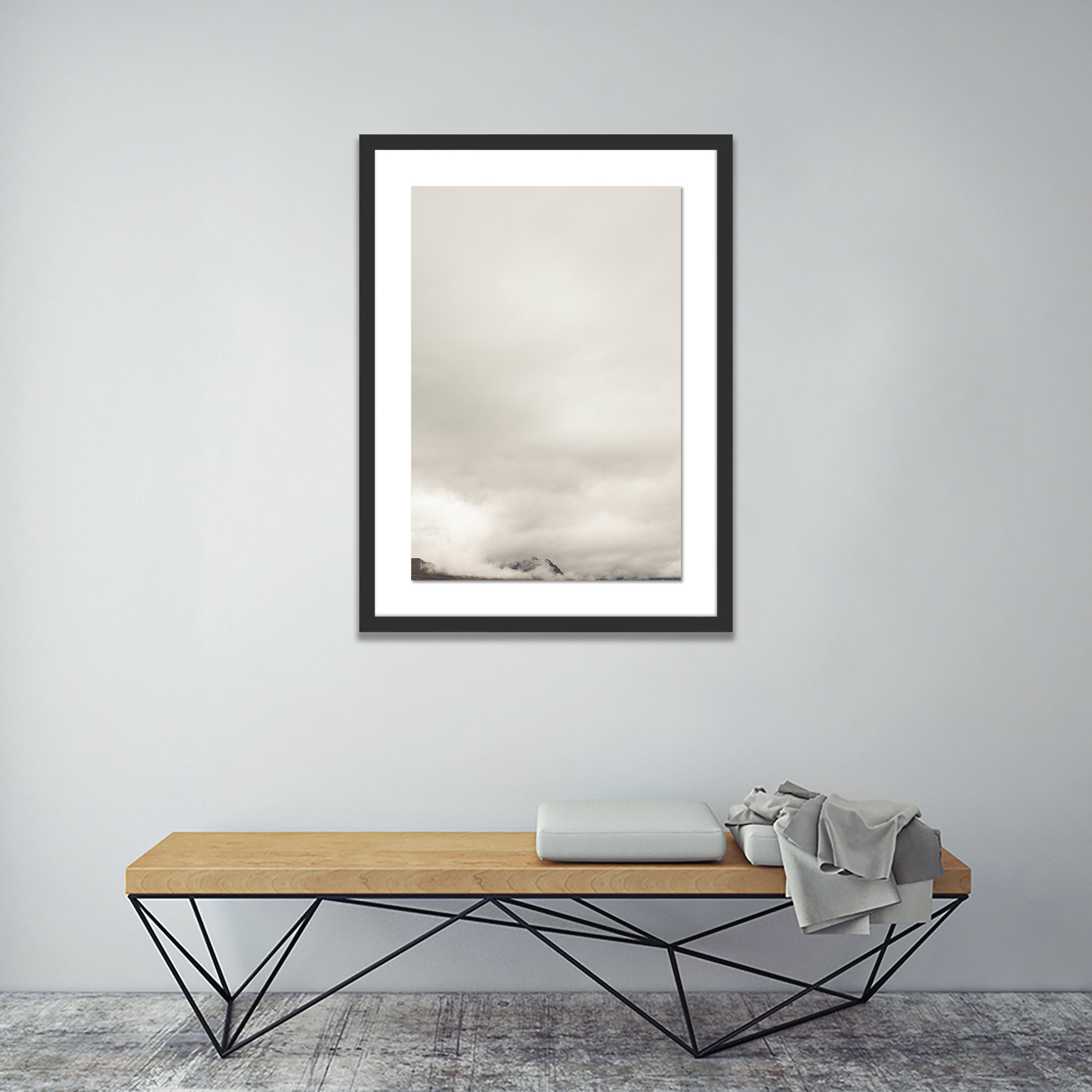 Clouds 11 by Riley Ryan, Black, 60" H x 42" W x 2.5" D
