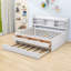 Lit plateforme 3 tiroirs en bois avec tablettes et lit gigogne-764120362-764120360