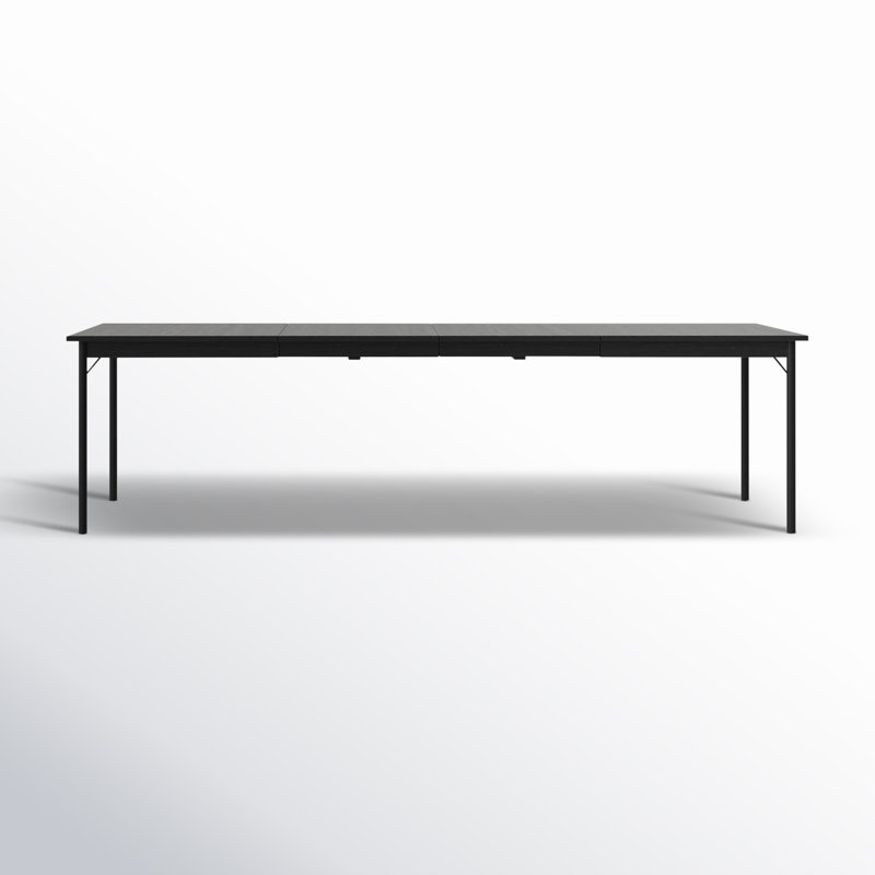 Kinslee Extendable Metal Base Dining Table, 37.4'' W x 110.25'' L