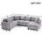 Upholstered U-Shaped Sectional Right Hand Facing-1261147362