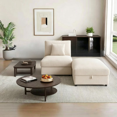 Center Seat and Ottoman of Sectional Sofa