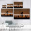 Silhouette coucher de soleil sur toile tendue-1751968763