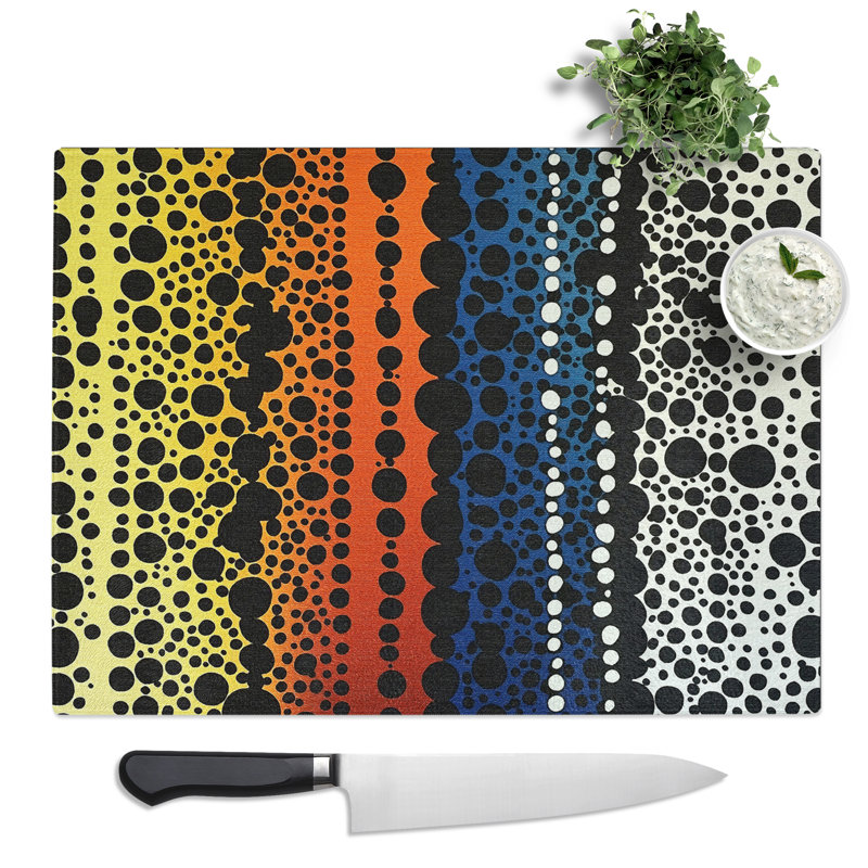 Abstract Dots Vol.1  Glass Chopping Board